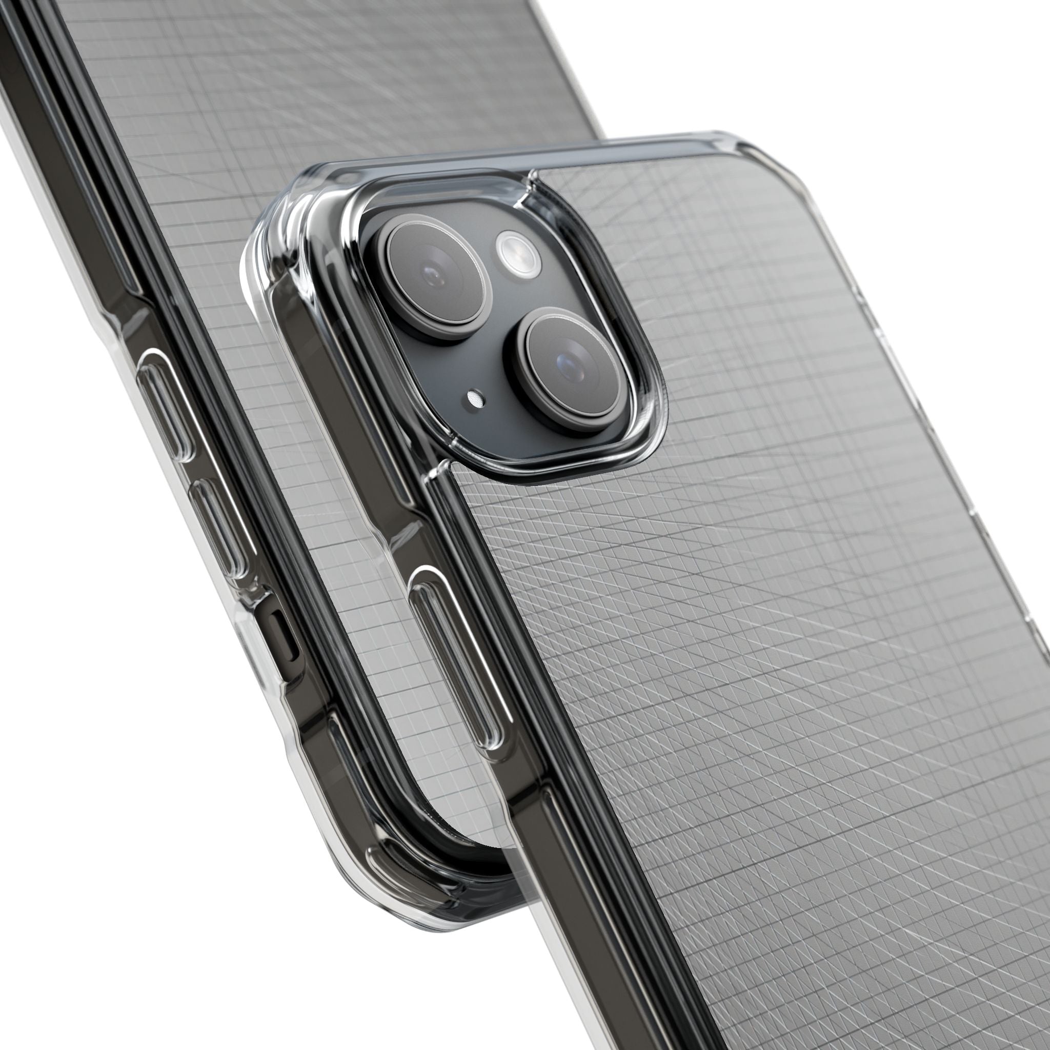 Grey Impact MagSafe Phone Case for iPhone - Chrome Mesh Warp
