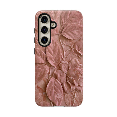 Blush Rose Relief · Tough Phone Case for Samsung · Pink