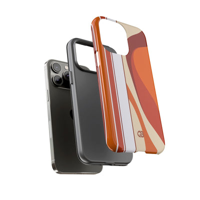 Orange Tough Phone Case for iPhone - Terracotta Metro Line