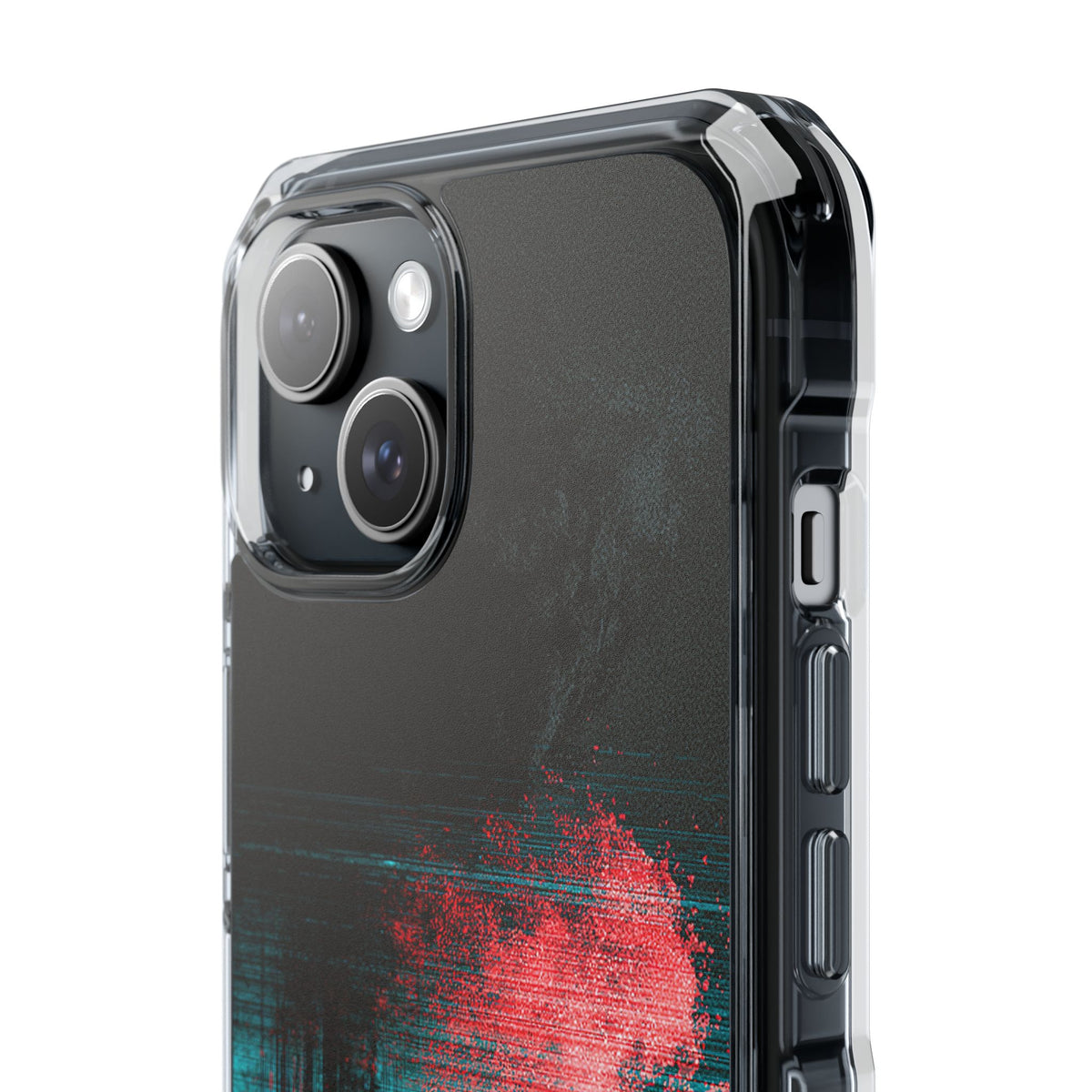 Digital Signal Drift · Clear Impact Magnetic Phone Case for iPhone · Black