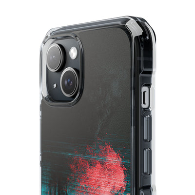 Digital Signal Drift · Clear Impact Magnetic Phone Case for iPhone · Black