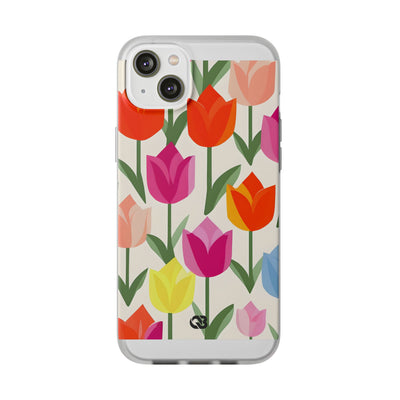 Vibrant Petal Grid · Soft Phone Case for iPhone