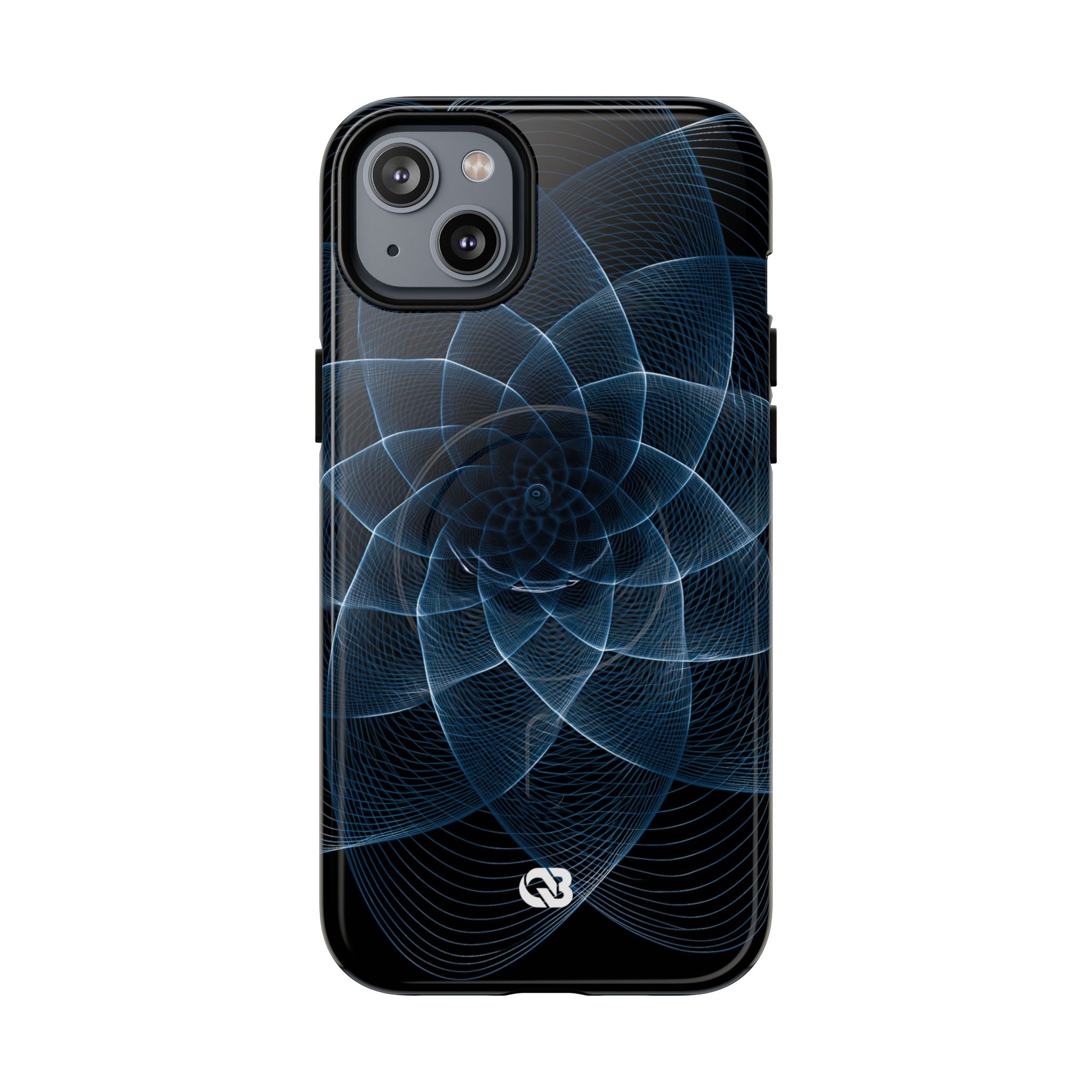 Blue Tough 2.0 Magsafe Phone Case for iPhone - Cobalt Geometric Bloom