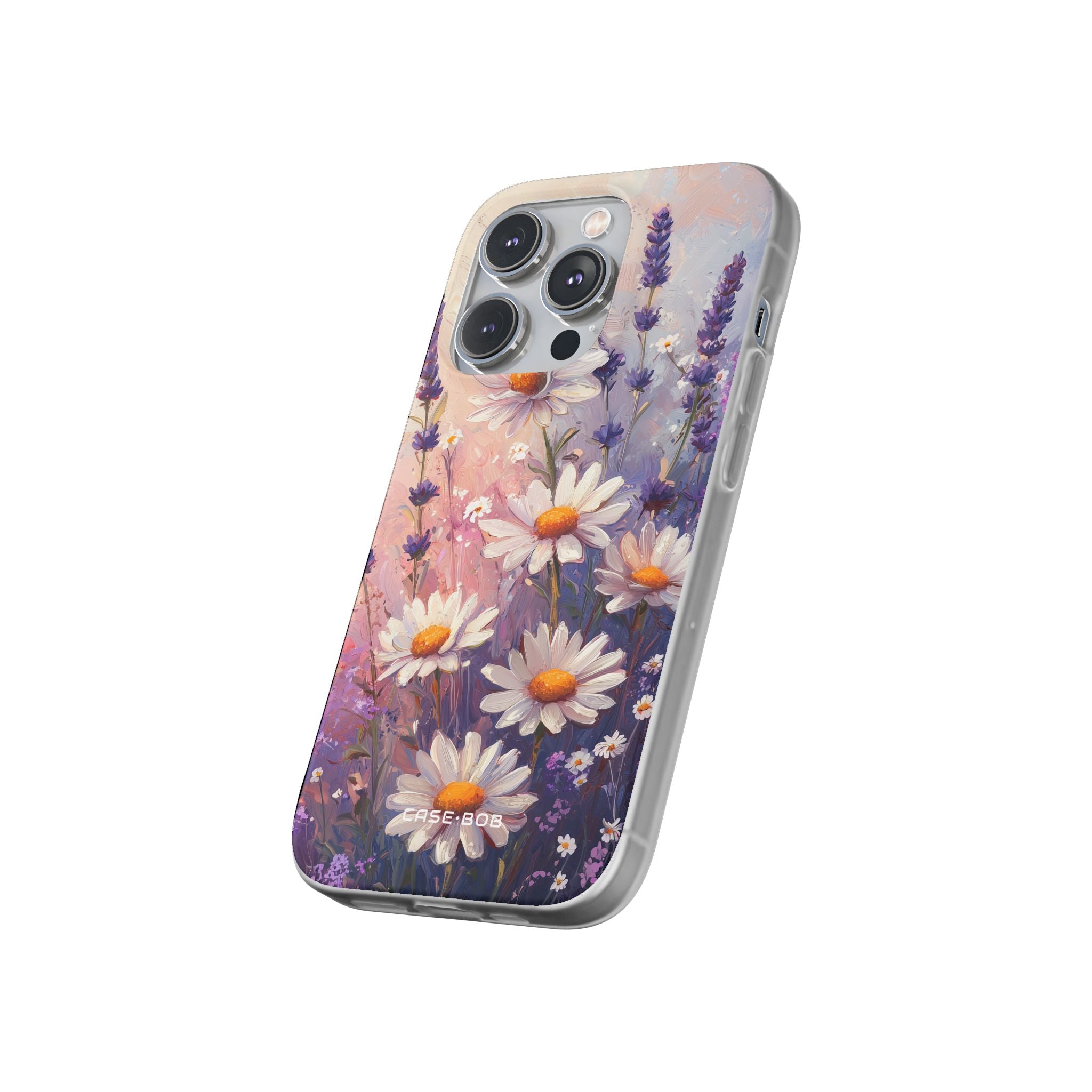 Daisy Lavender Bloom iPhone 14 Pro Cover - Blød