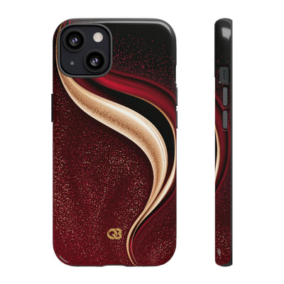 Gilded Crimson Flow · Tough Phone Case for iPhone · Red
