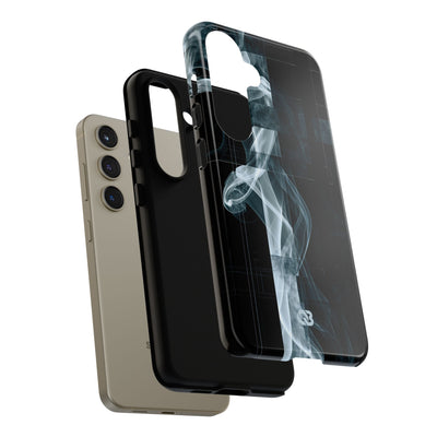 Black Tough Phone Case for Samsung - Arctic Vapor Grid