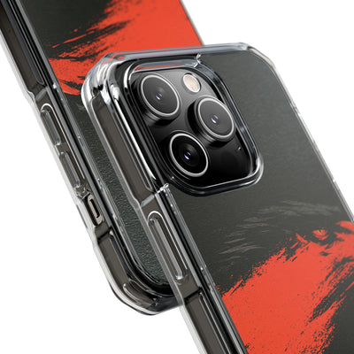 Crimson Raptor Noir · Clear Impact Magnetic Phone Case for iPhone ·  Black