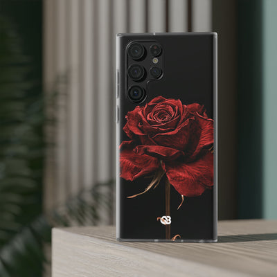 Crimson Noir Rose · Lite Phone Case for Samsung · Black