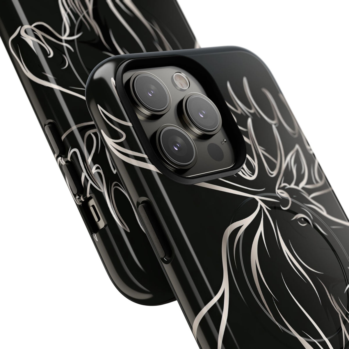 Nordic Moose Contour · Tough 2.0 Magnetic Phone Case for iPhone · Black
