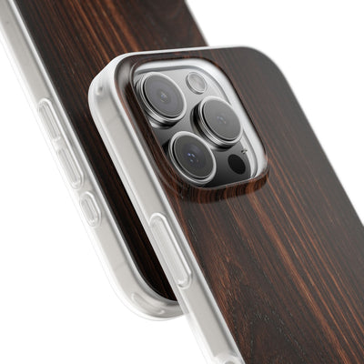 Brown Lite Phone Case for iPhone - Burnished Mahogany Grain