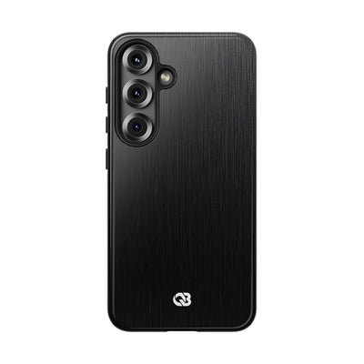 Black Tough Phone Case for Samsung - Brushed Obsidian Slate