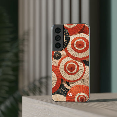 Vermilion Wagasa Motif · Lite Phone Case for Samsung · Red