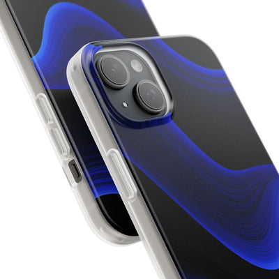 Blue Lite Phone Case for iPhone - Electric Cobalt Flow