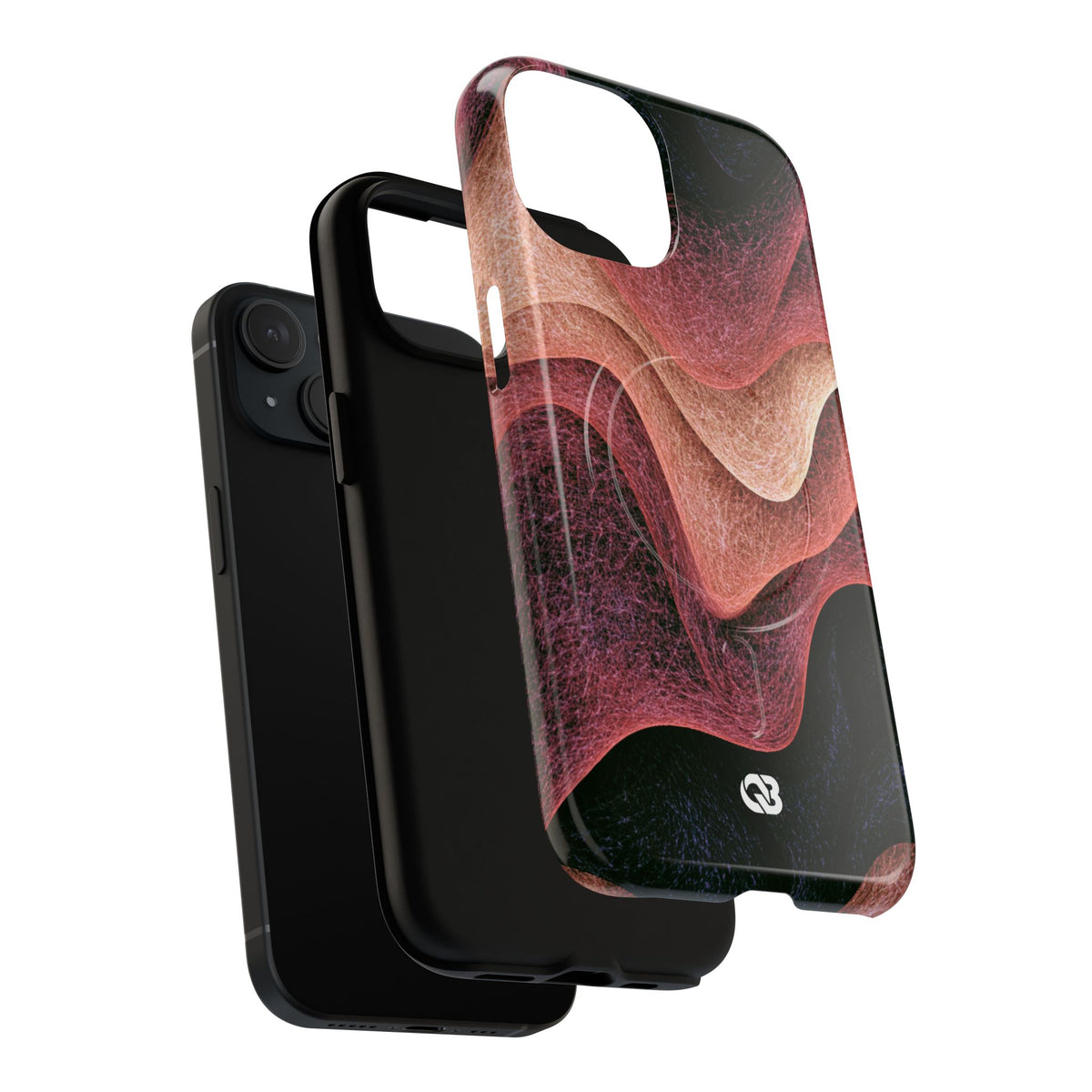 Rose Contour Waves · Tough 2.0 Magnetic Phone Case for iPhone · Pink