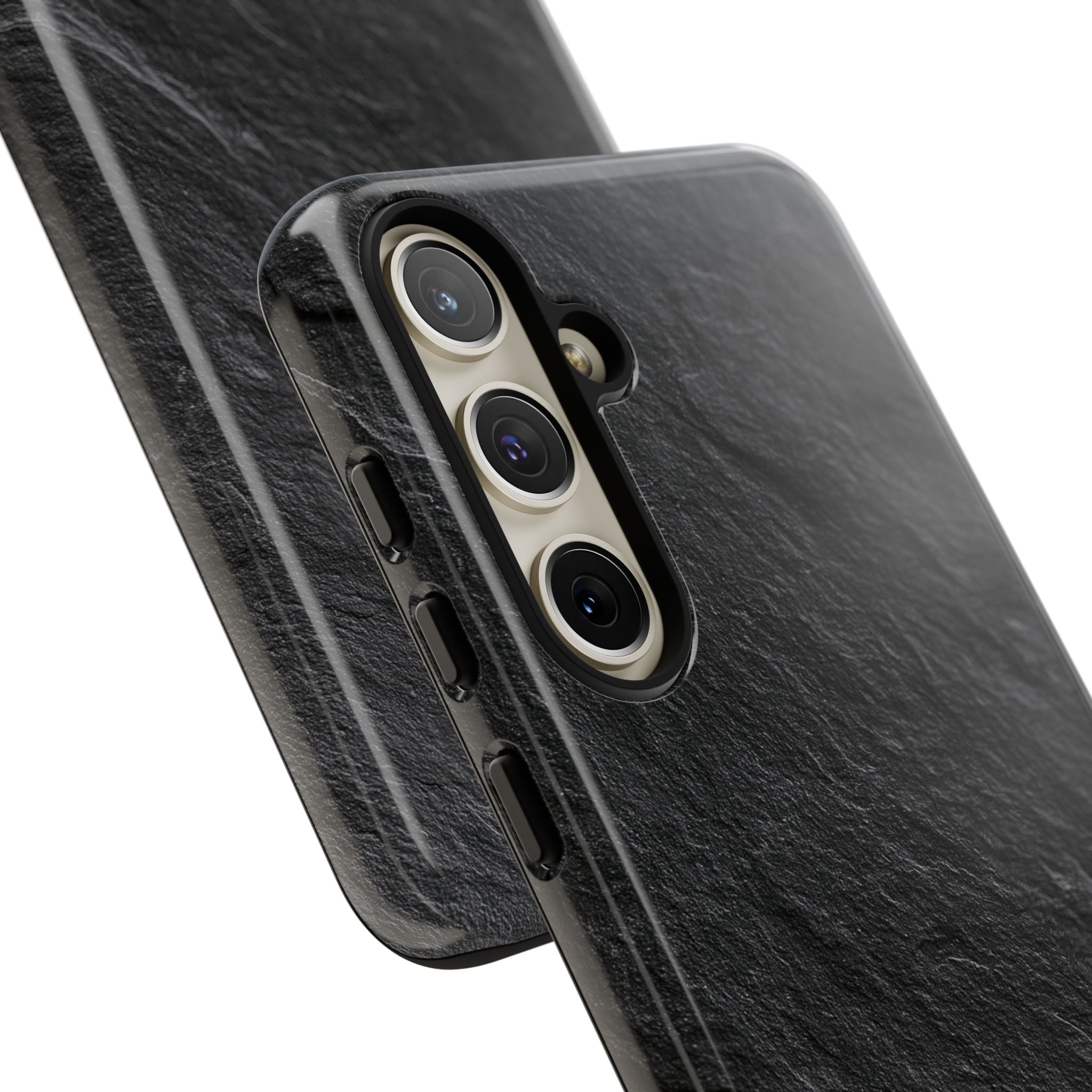 Black Tough Phone Case for Samsung - Raw Obsidian Slate