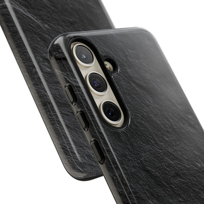 Black Tough Phone Case for Samsung - Raw Obsidian Slate
