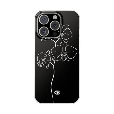 Black Lite Phone Case for iPhone - Noir Alabaster Orchid