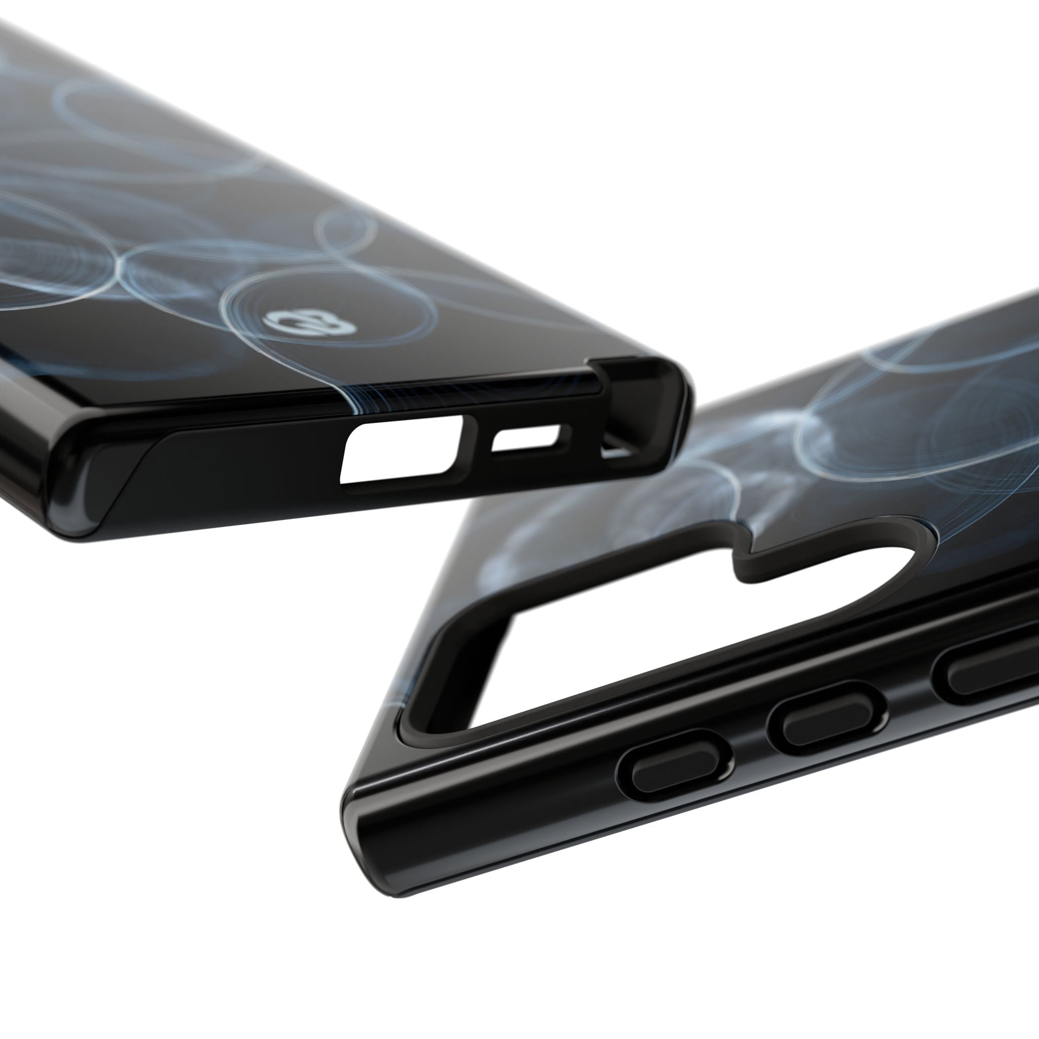 Blue Tough Phone Case for Samsung - Cyan Pulse Ripple