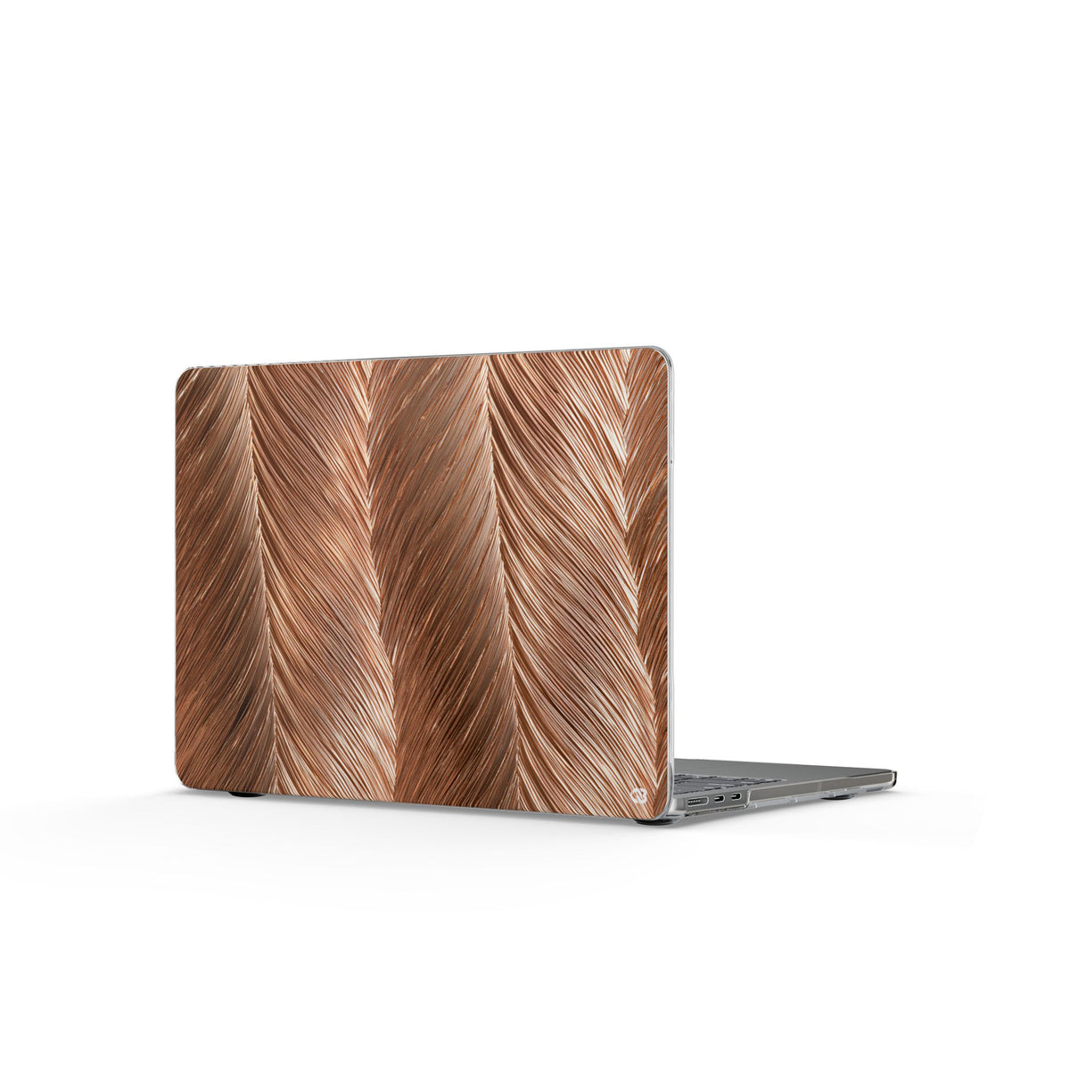 Rose Gold Weave · Clear Hard Case for MacBook · Brown