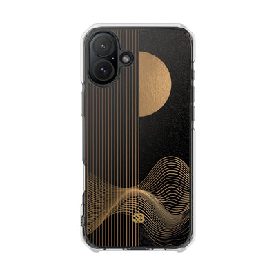 Gold Impact MagSafe Phone Case for iPhone - Gilded Obsidian Dunes