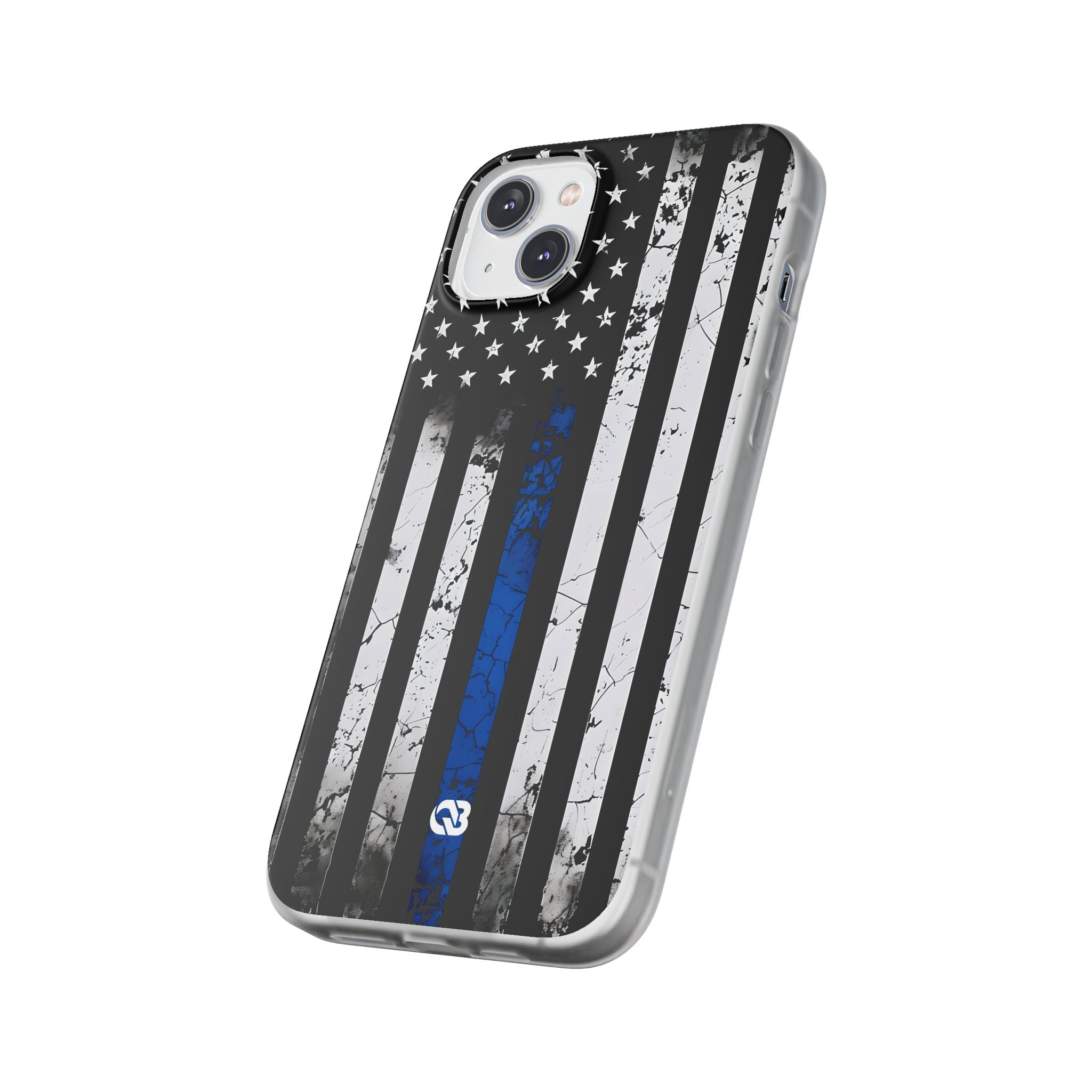 Gritty Cobalt Flag · Soft Phone Case for iPhone