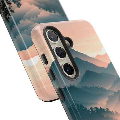 Teal Tough Phone Case for Samsung - Alpine Teal Horizon