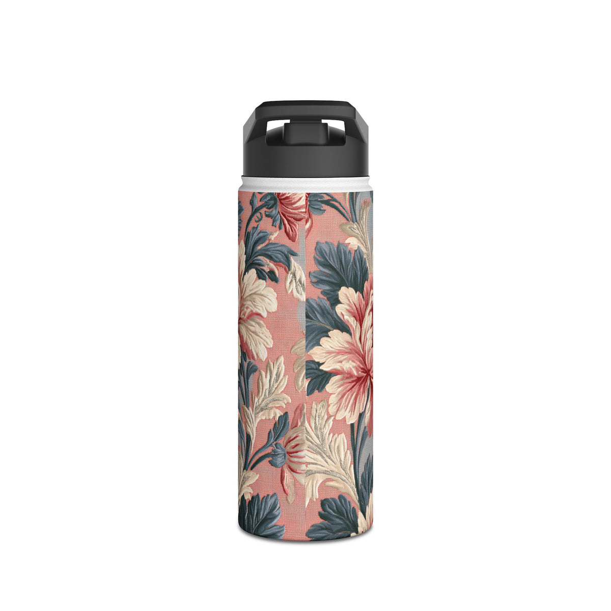 Blush Peony Jacquard · Insulated Water Bottle · Pink