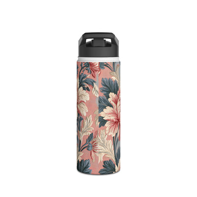 Blush Peony Jacquard · Insulated Water Bottle · Pink