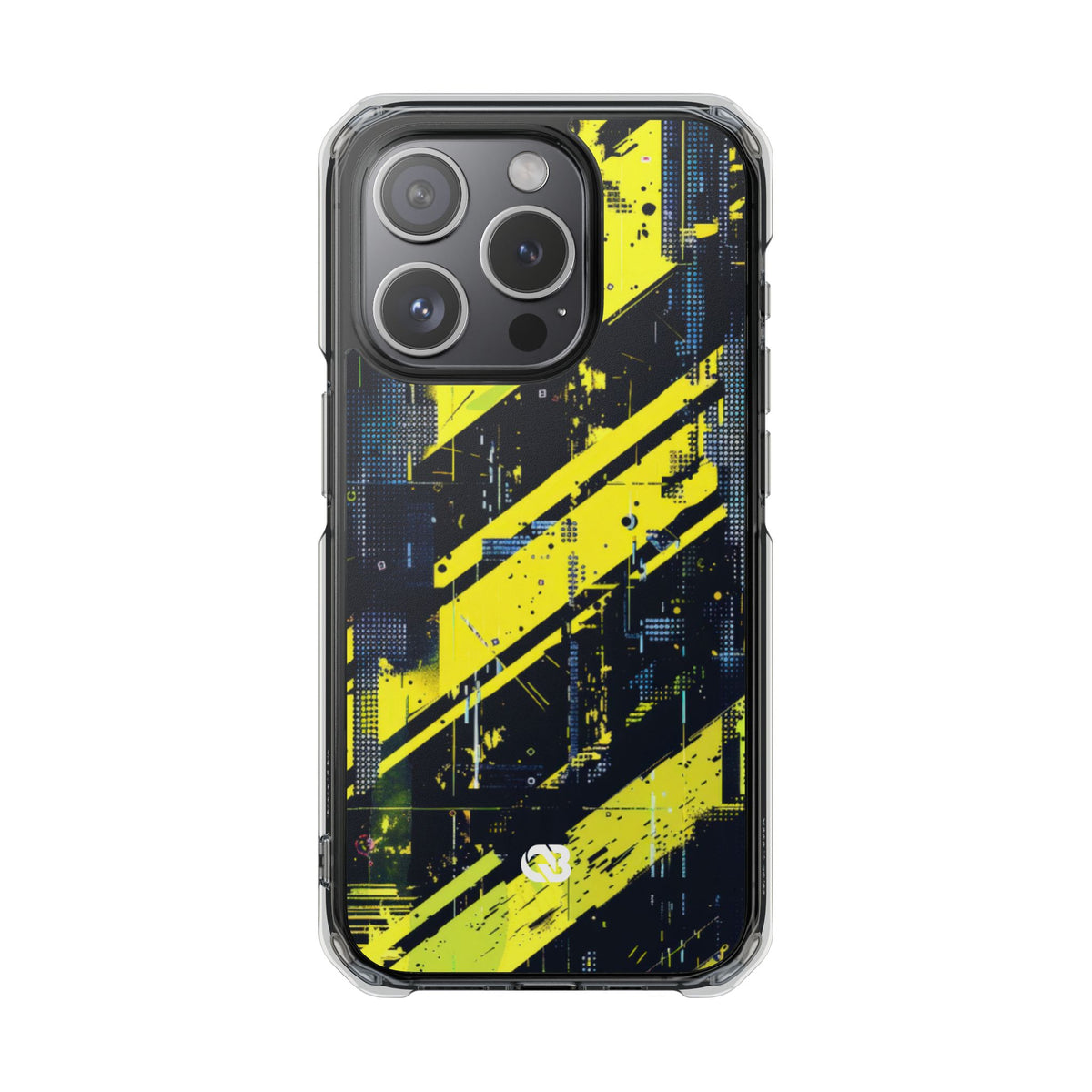 Acid Hazard · Clear Impact Magnetic Phone Case for iPhone ·  Yellow