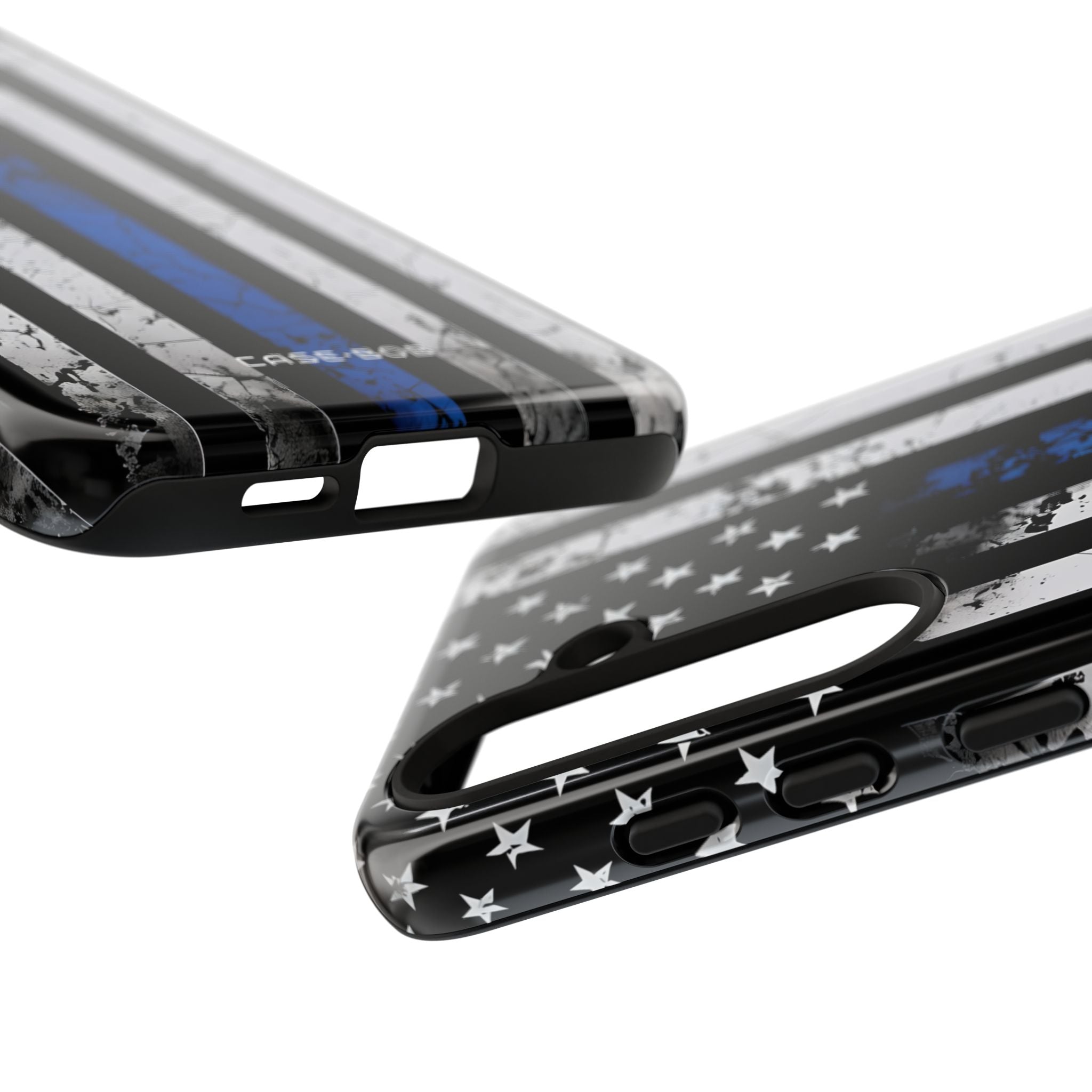 Blau gestreifte Flagge Samsung S24 Plus Case - Tough
