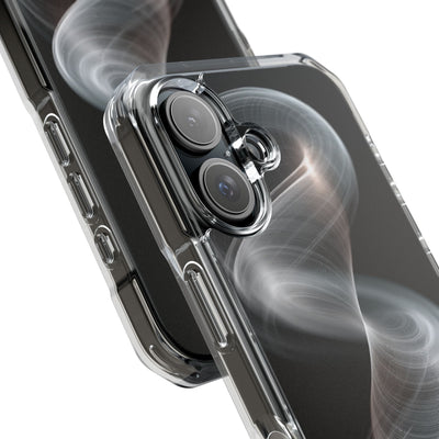 Luminous Vortex · Clear Impact Magnetic Phone Case for iPhone · Black