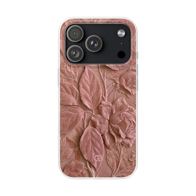Blush Rose Relief · Lite Phone Case for iPhone ·  Pink