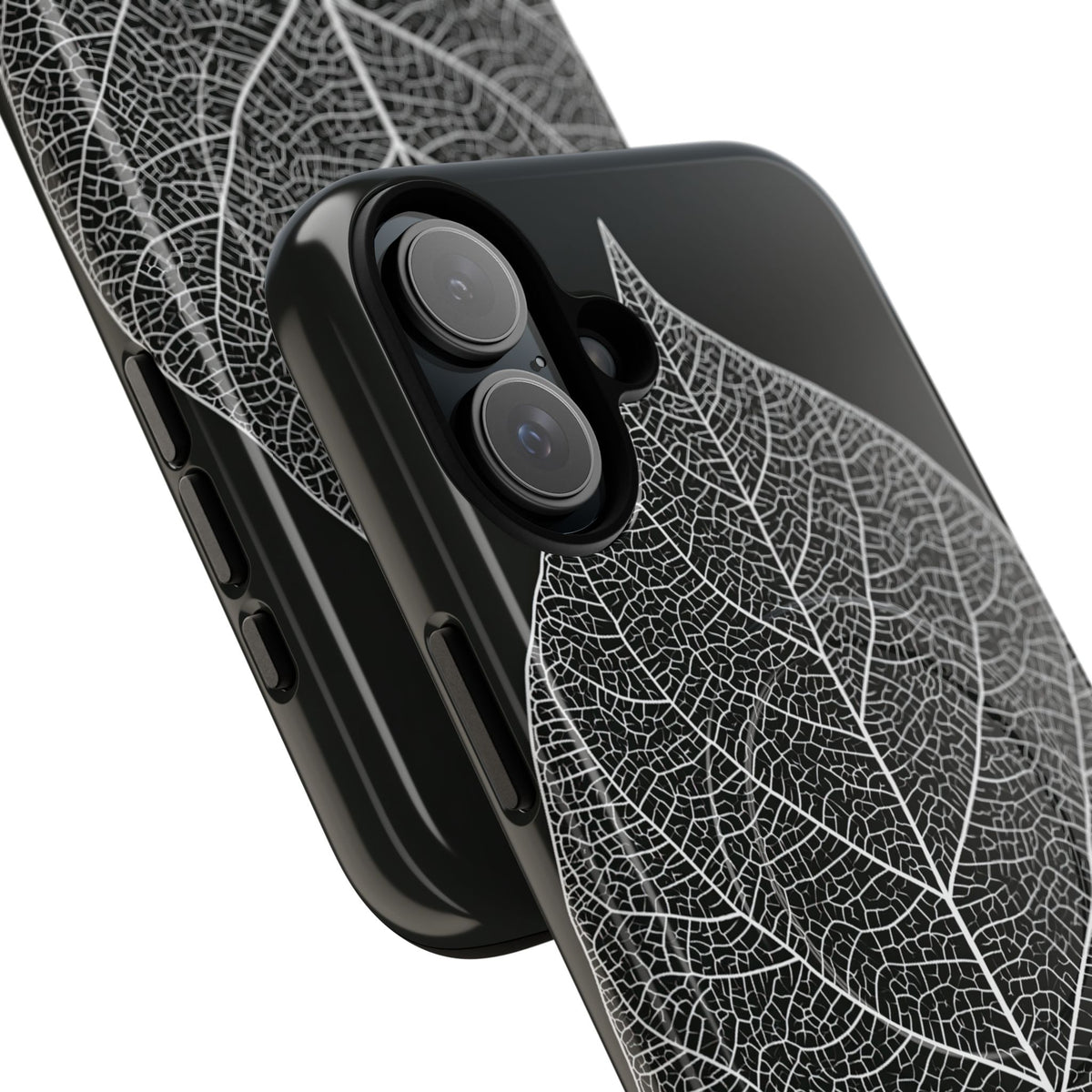 Monochrome Leaf Skeleton · Tough 2.0 Magnetic Phone Case for iPhone · Black