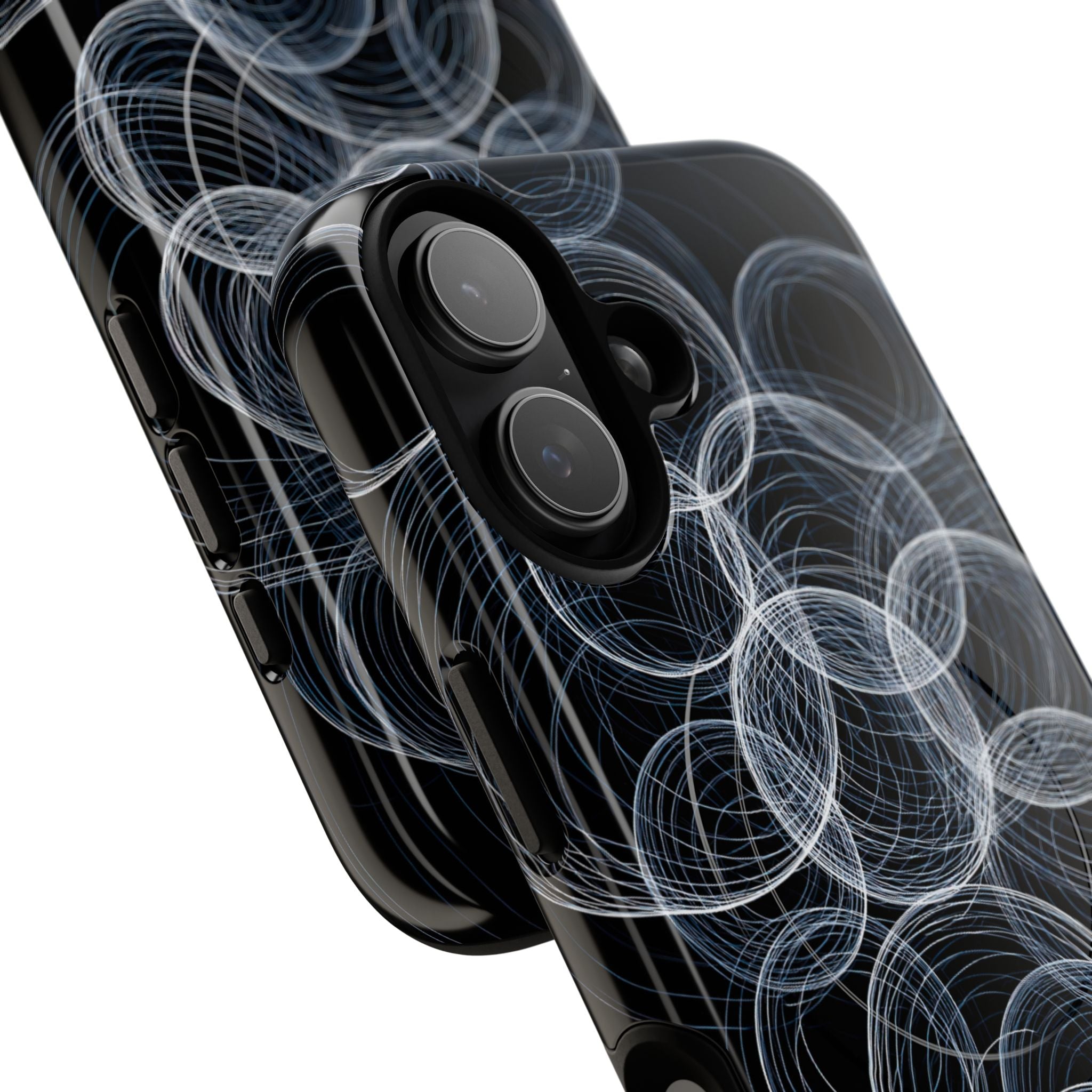 Black Tough 2.0 Magsafe Phone Case for iPhone - Frosted Ring Matrix