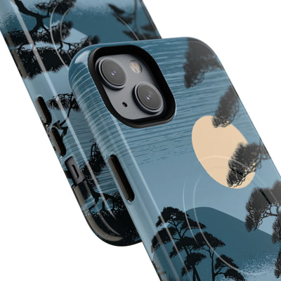 Blue Tough 2.0 Magsafe Phone Case for iPhone - Midnight Kyoto Pine