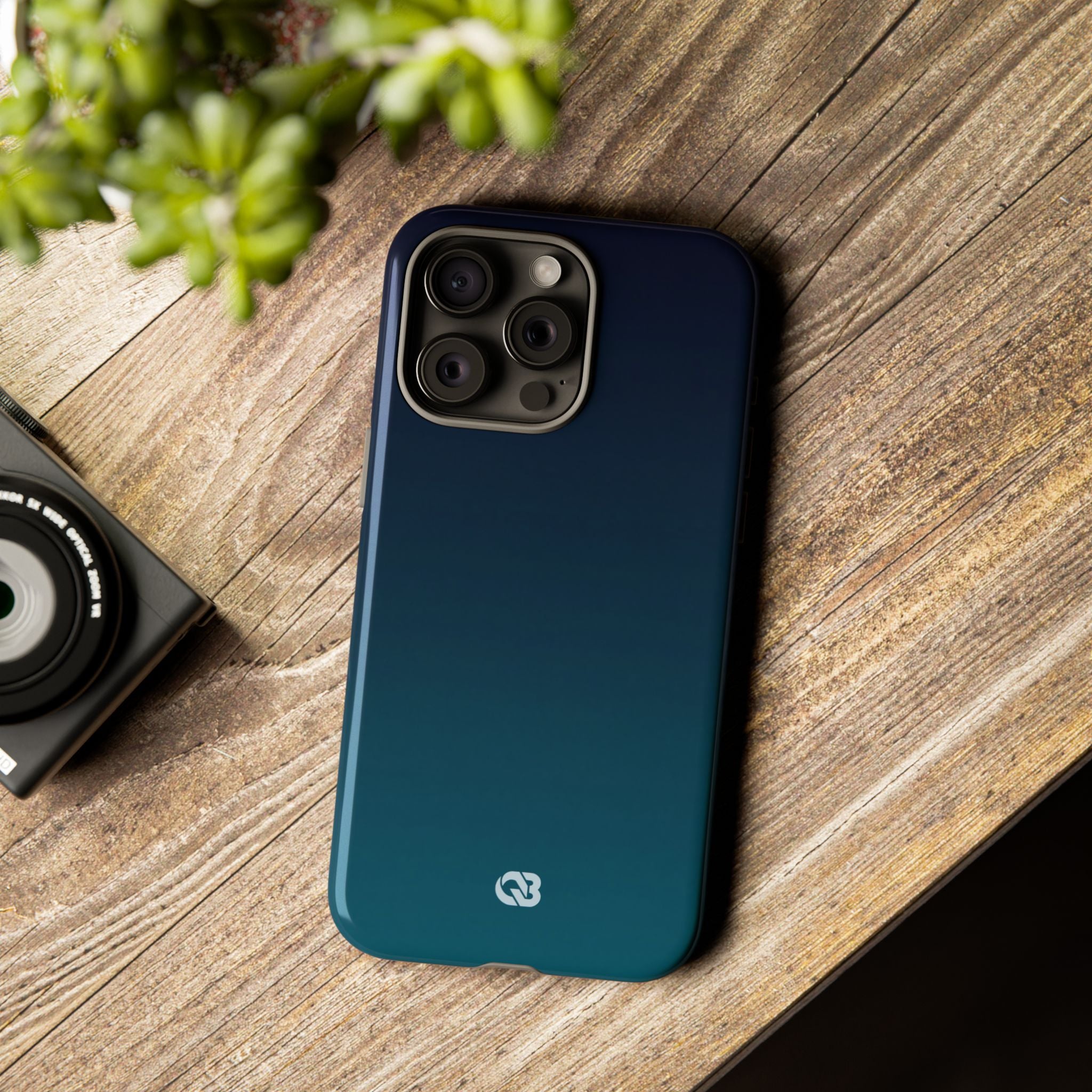 Teal Tough Phone Case for iPhone - Abyss Teal Haze
