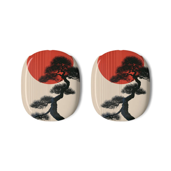 Crimson Sun Bonsai · Hard Case for AirPods Max · Beige