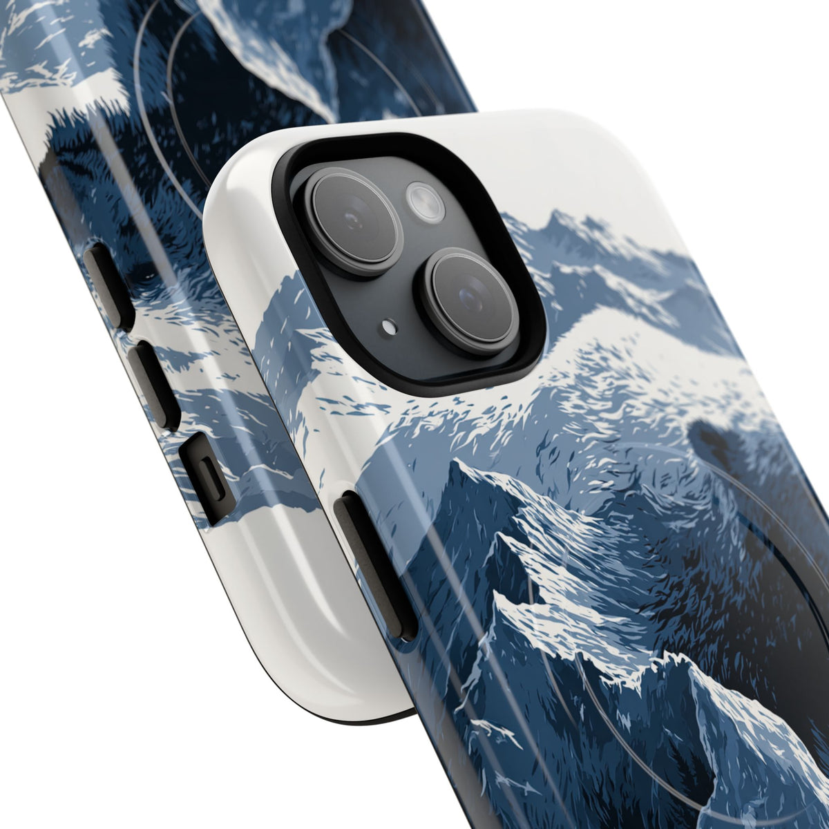 Fjord Summit Bear · Tough 2.0 Magnetic Phone Case for iPhone · Blue