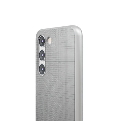 Grey Lite Phone Case for Samsung - Chrome Mesh Warp