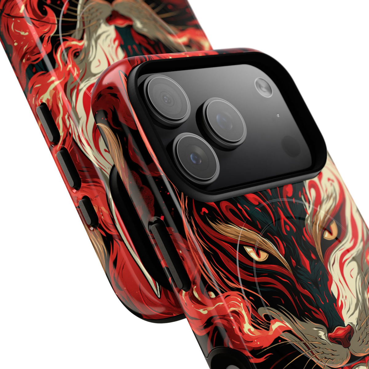 Crimson Kitsune Spirit · Tough 2.0 Magnetic Phone Case for iPhone · Red