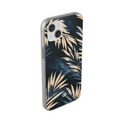 Blue Lite Phone Case for iPhone - Midnight Indigo Palm
