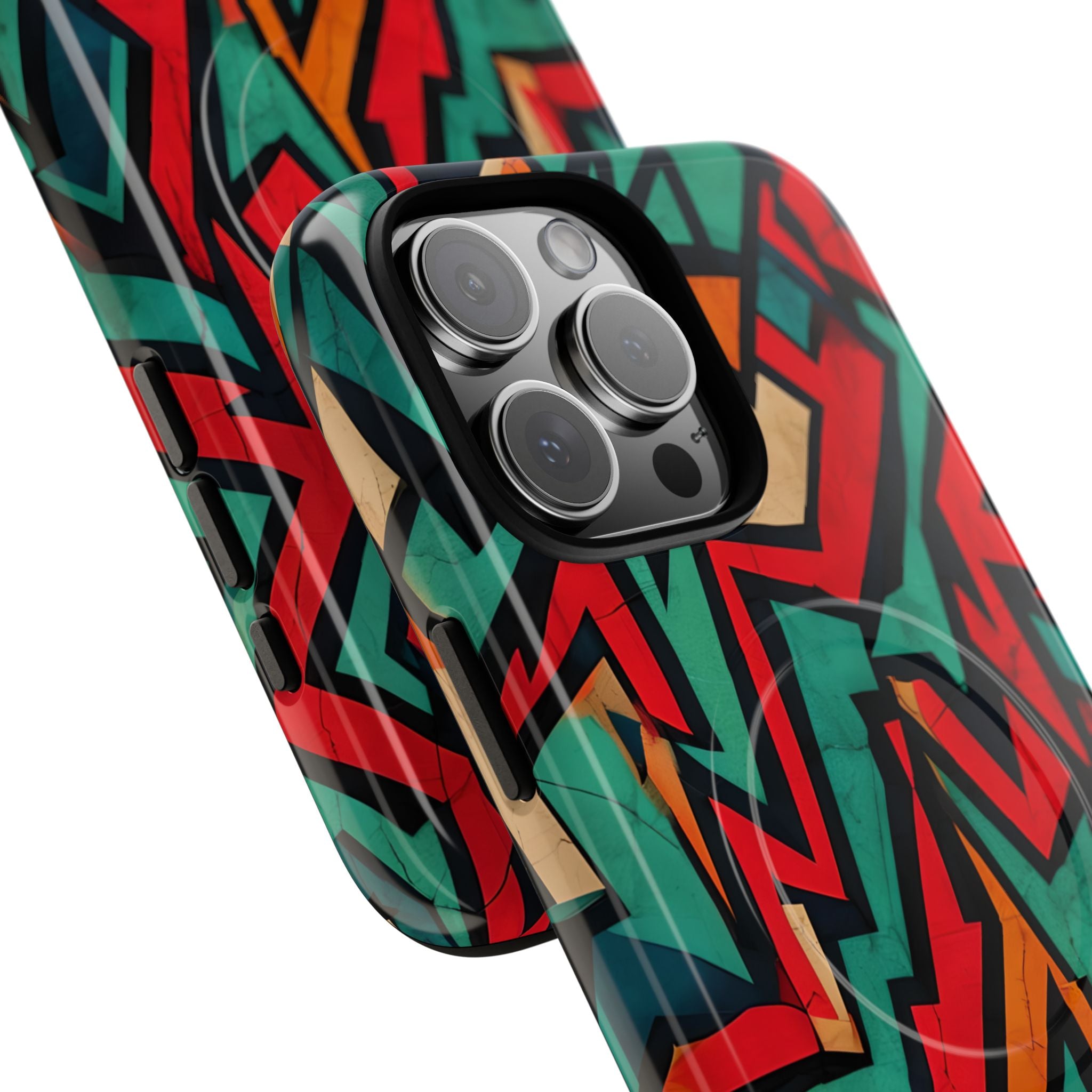 Jagged Teal Static · Tough+ Magsafe