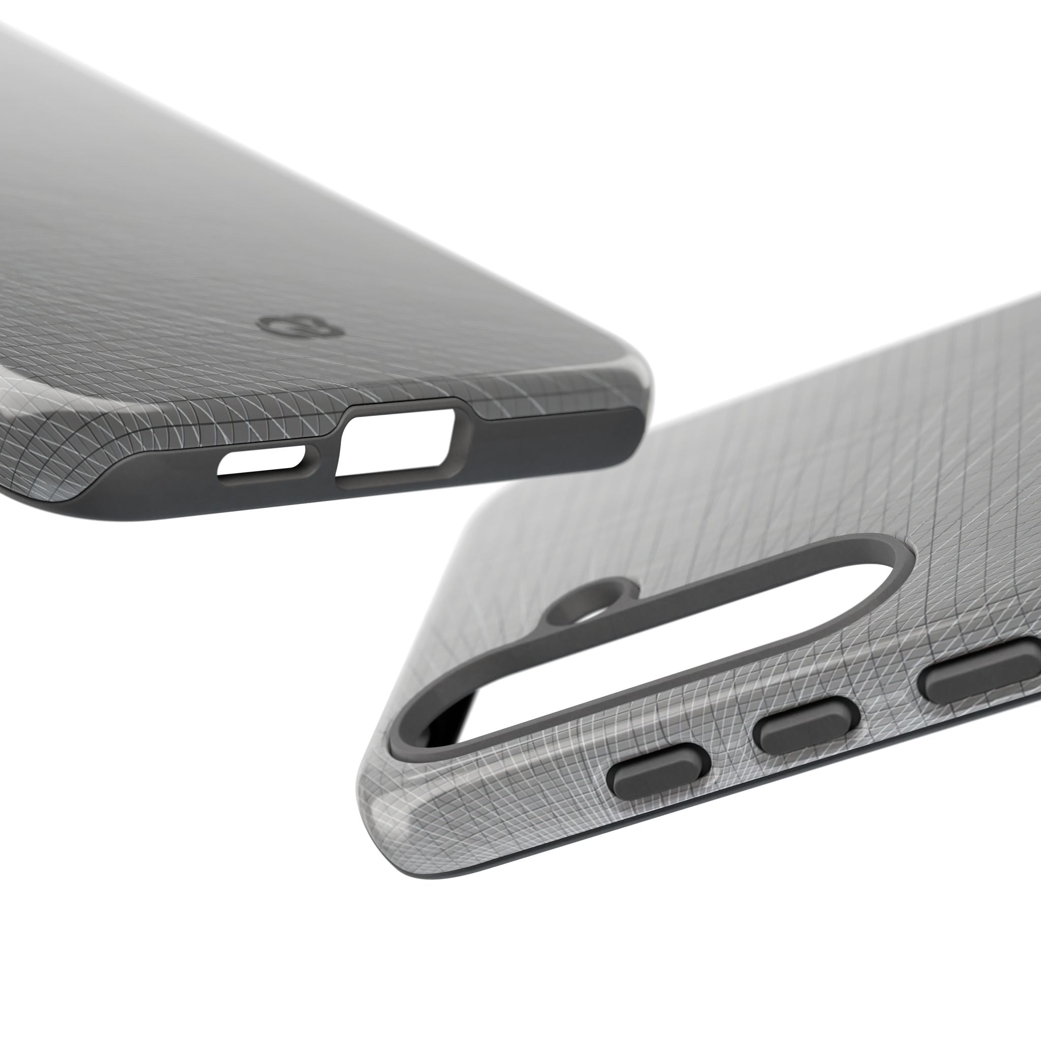 Grey Tough Phone Case for Samsung - Chrome Mesh Warp