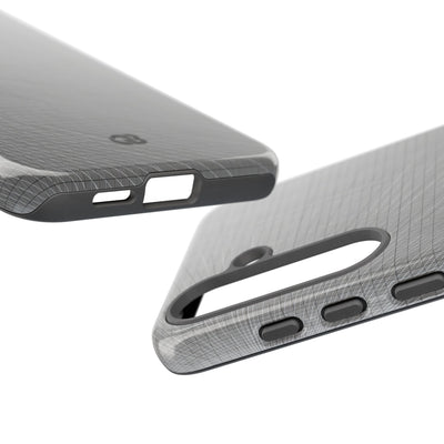 Grey Tough Phone Case for Samsung - Chrome Mesh Warp