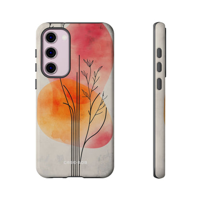 Gebogener Stiel Sonnenuntergang Samsung S23 Plus Case - Tough