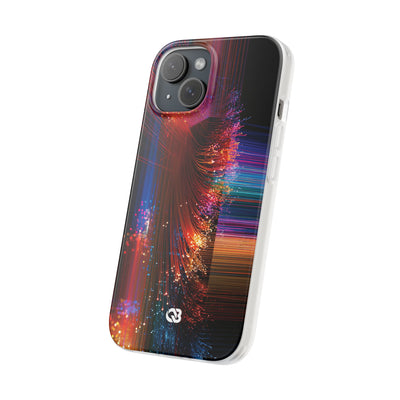 Black Lite Phone Case for iPhone - Cyber Optic Streak