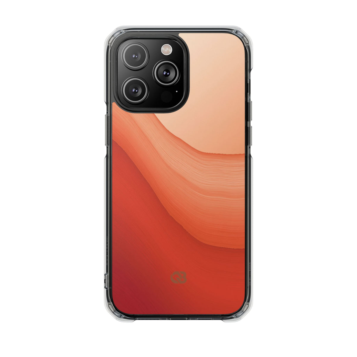 Terracotta Flow · Clear Impact Magnetic Phone Case for iPhone · Orange