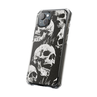 Punk Skull Riot · Clear Impact Magnetic Phone Case for iPhone · Black