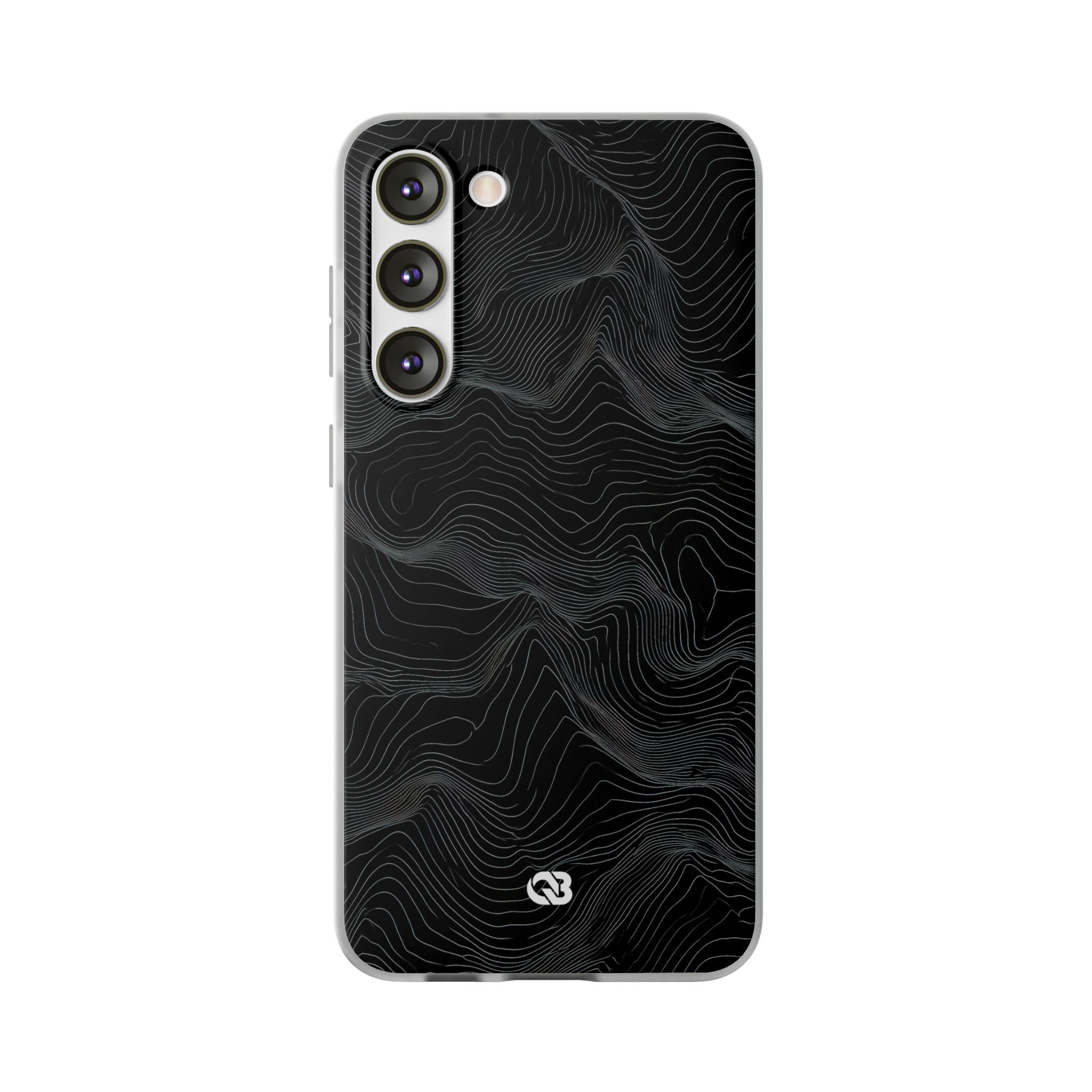 Black Lite Phone Case for Samsung - Obsidian Topo Wireframe