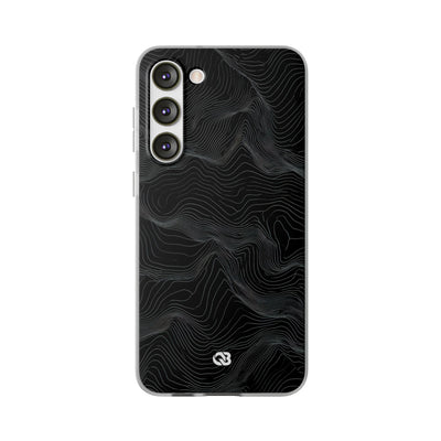 Black Lite Phone Case for Samsung - Obsidian Topo Wireframe